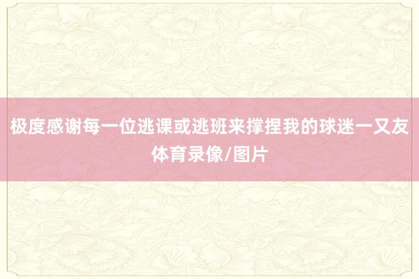 极度感谢每一位逃课或逃班来撑捏我的球迷一又友体育录像/图片