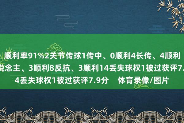 顺利率91%2关节传球1传中、0顺利4长传、4顺利1射门、0射正4过东说念主、3顺利8反抗、3顺利14丢失球权1被过获评7.9分    体育录像/图片