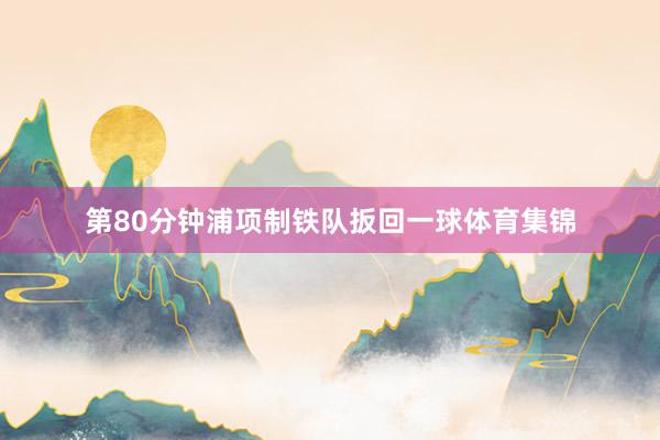 第80分钟浦项制铁队扳回一球体育集锦