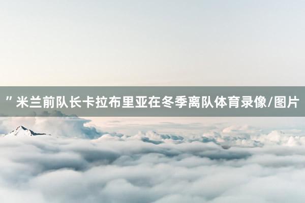 ”米兰前队长卡拉布里亚在冬季离队体育录像/图片
