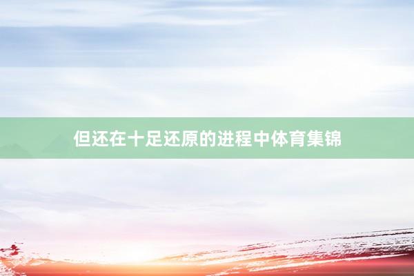 但还在十足还原的进程中体育集锦